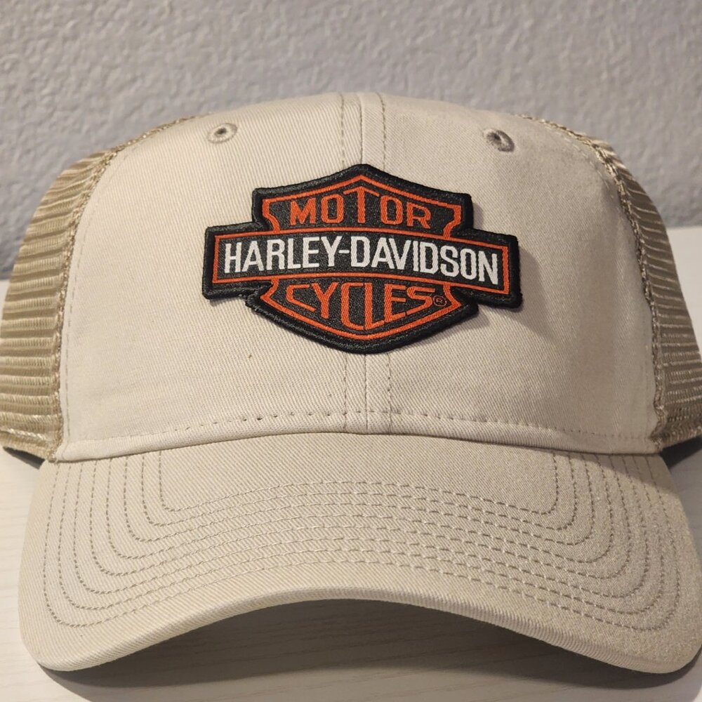 Harley-Davidson Stone Soft Mesh Adjustable Snapback Trucker Hat